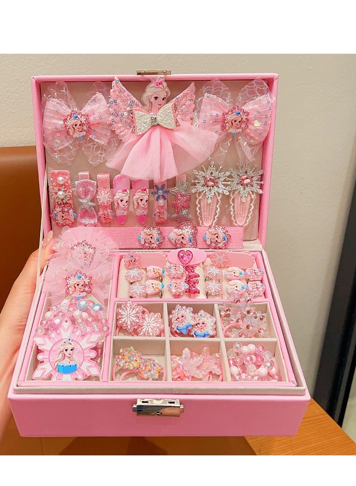 Princess Hair Accessories Gift Box Set, Girl's Exquisite Birthday Jewelry Box