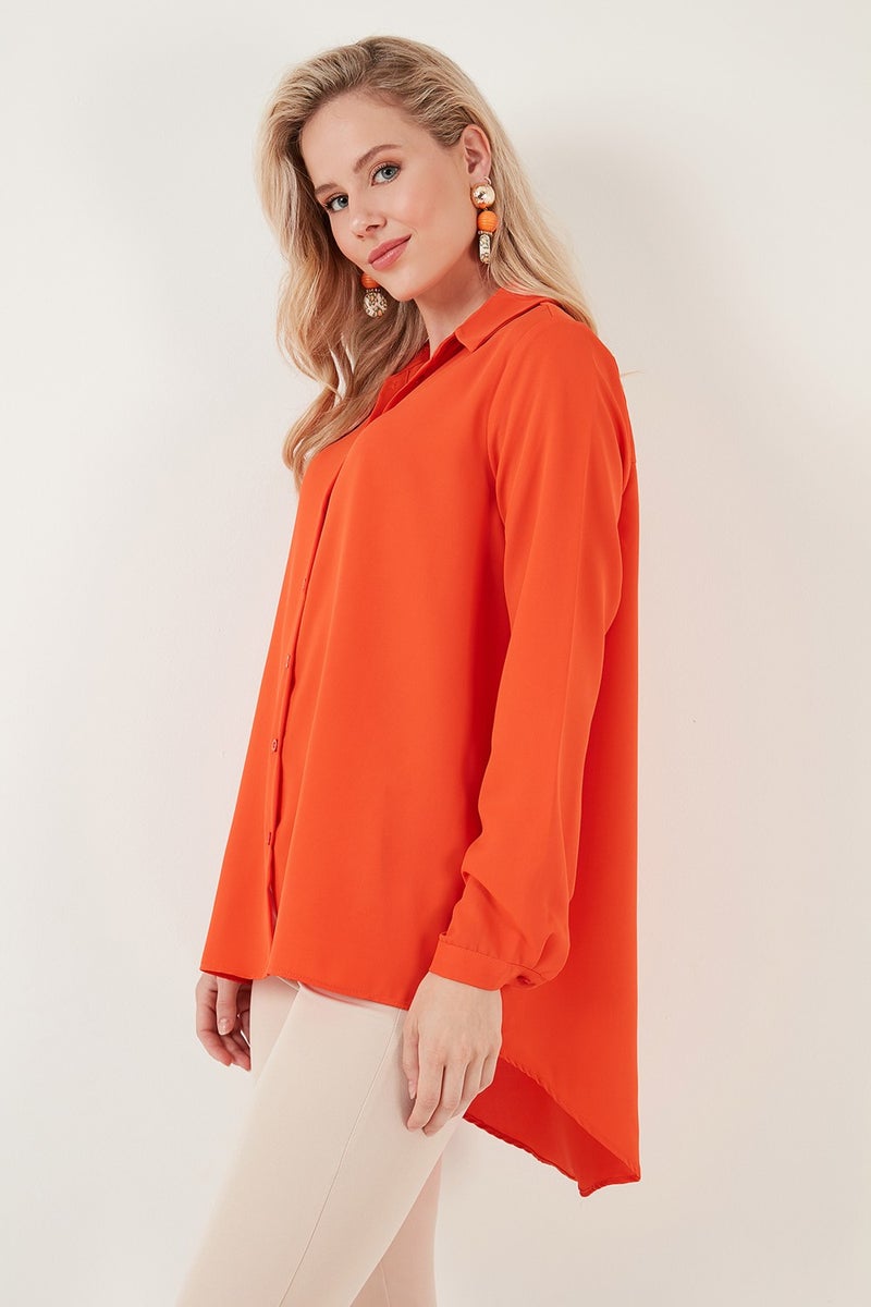 Relaxed Cut Long Back Shirt Women's Shirt 6118728
