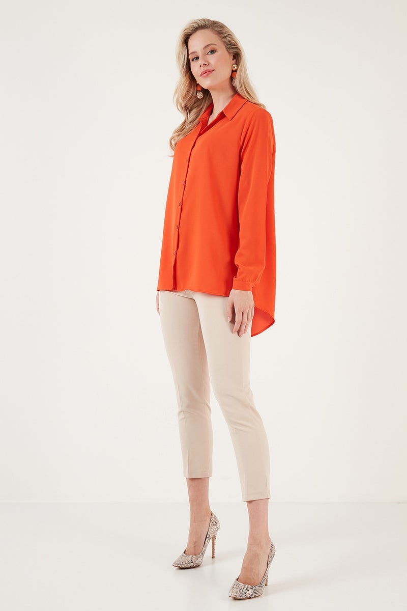 Relaxed Cut Long Back Shirt Women's Shirt 6118728