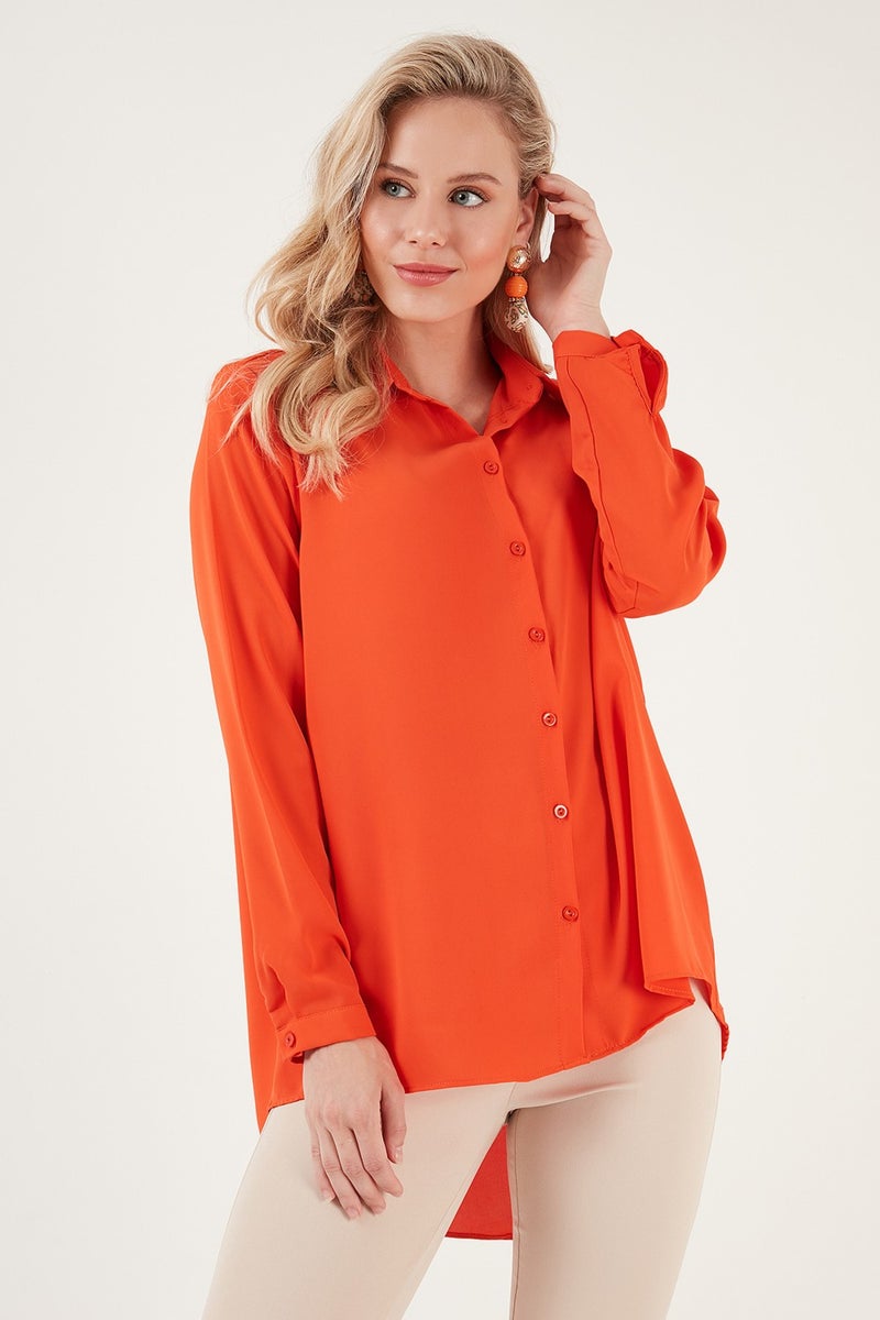Relaxed Cut Long Back Shirt Women's Shirt 6118728