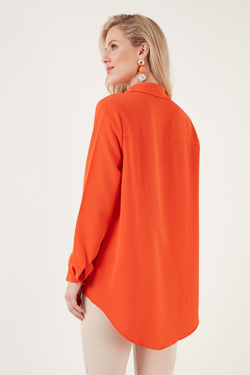 Relaxed Cut Long Back Shirt Women's Shirt 6118728