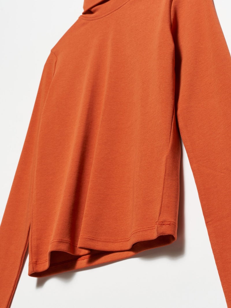 50167 Turtleneck Blouse-Y.orange