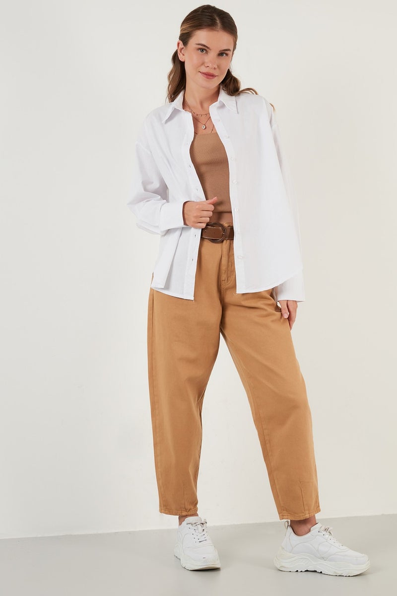 Oversize 100% Cotton Shirt Women's Shirt CF21S163867