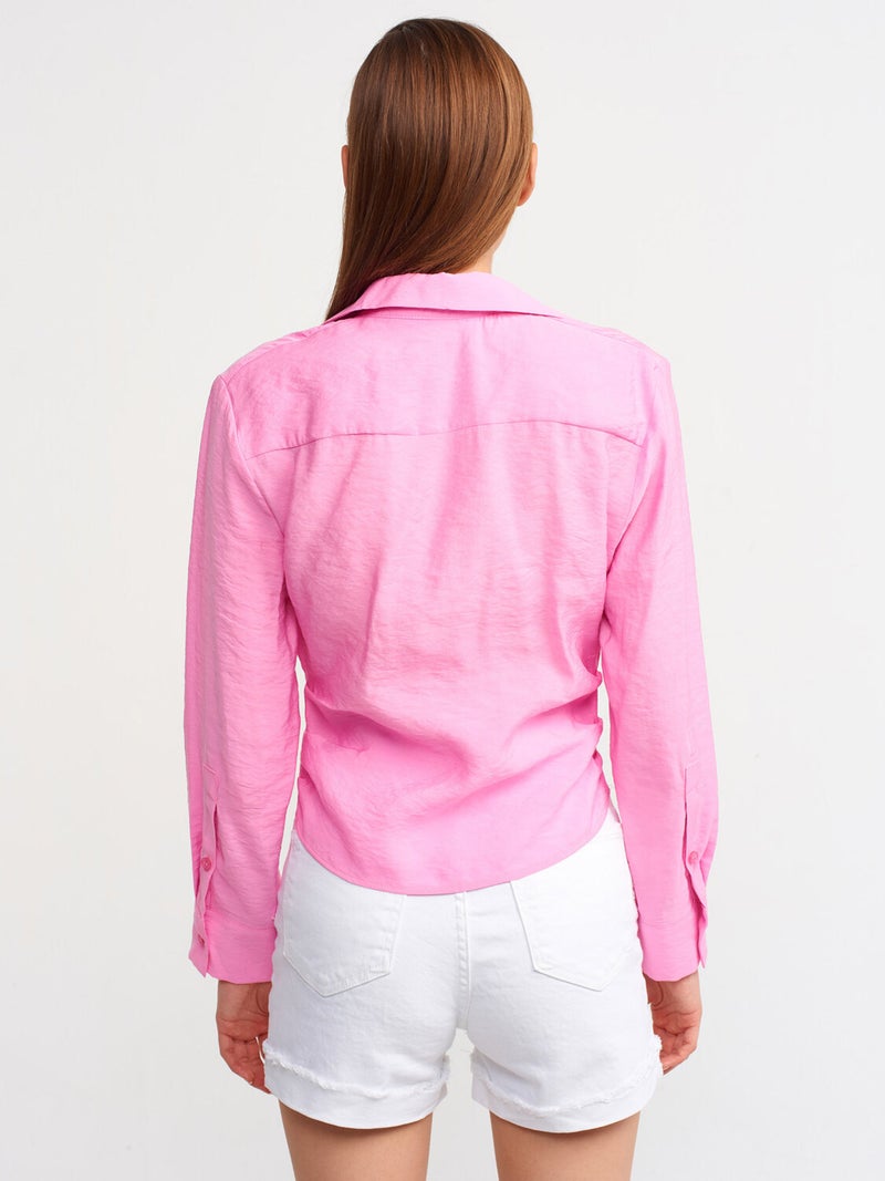 50153 Pleated Shirt-Pink