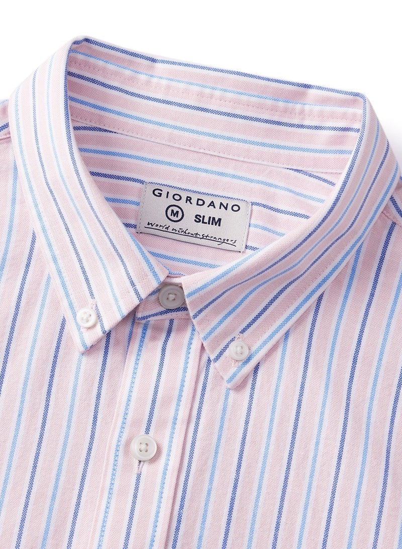 Men's  Shirt with Small Lion Embroidery Multicolour