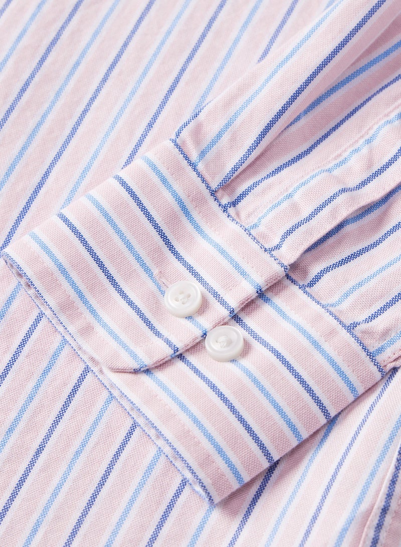 Men's  Shirt with Small Lion Embroidery Multicolour