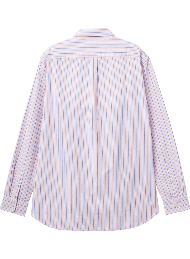 Men's  Shirt with Small Lion Embroidery Multicolour