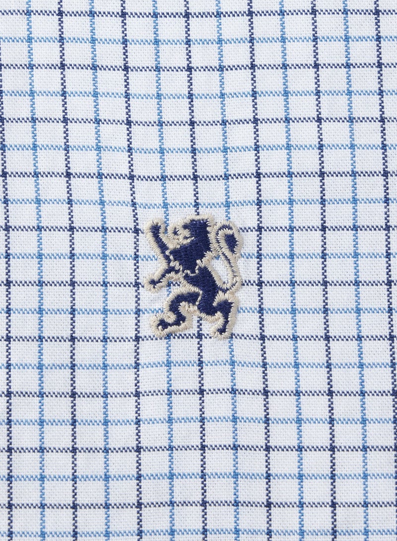 Men's  Shirt with Small Lion Embroidery Multicolour