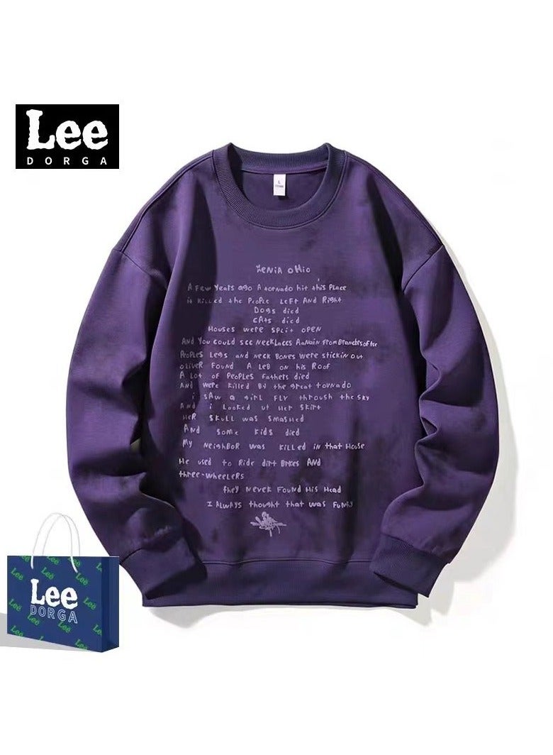 Lee Brand Hoodie Loose Casual Round Neck Long Sleeved Hoodie