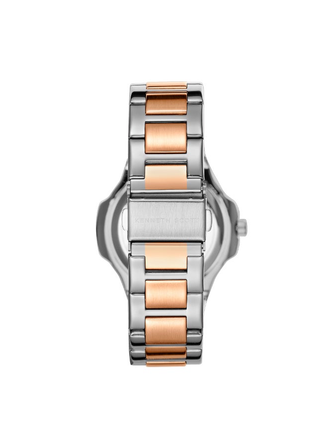 Kenneth Scott Women's Watch, Analog Display and Stainless Steel Strap - K24507-KBKK, Rose Gold