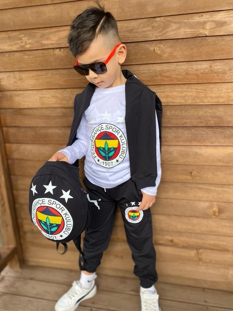 Children's Fan Fenerbahçe Tracksuit Set with Bag