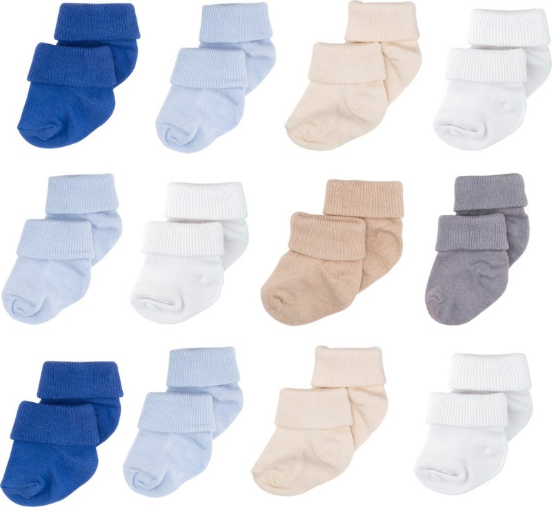 12 Pack Bamboo Newborn Baby Socks I Baby Boy I Baby Boy Socks