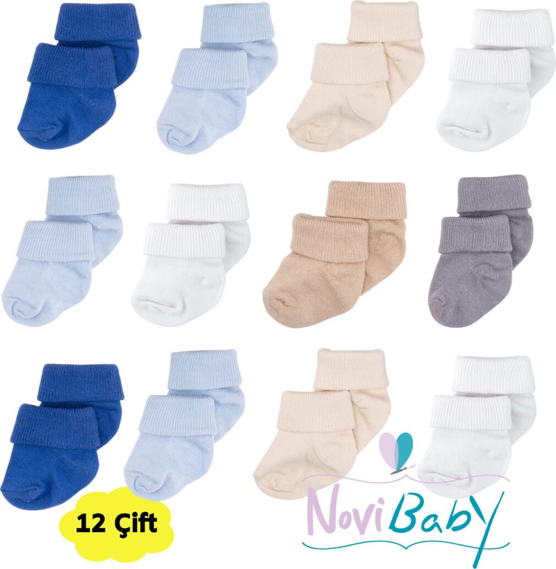 12 Pack Bamboo Newborn Baby Socks I Baby Boy I Baby Boy Socks