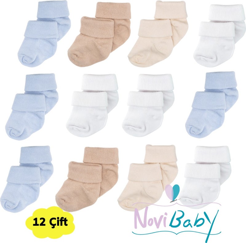 12 Pack Bamboo Newborn Baby Socks I New Boy I Girl Boy Baby Socks