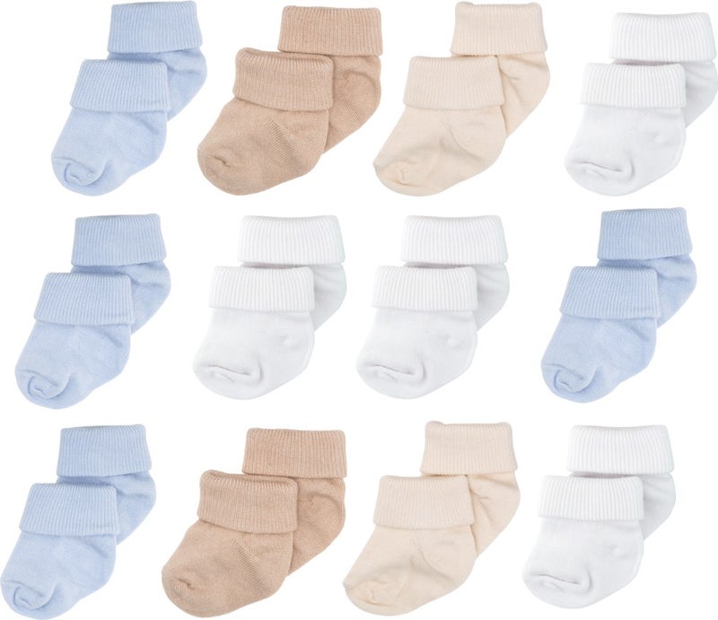 12 Pack Bamboo Newborn Baby Socks I New Boy I Girl Boy Baby Socks