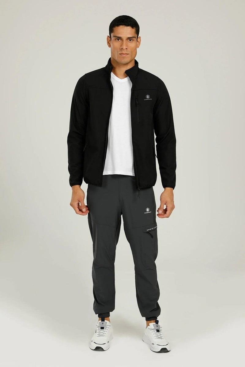 Track Top Men's Black Jacket