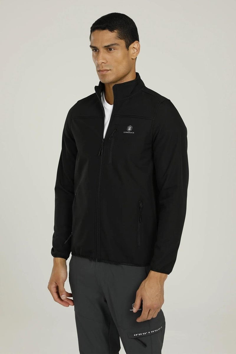 Track Top Men's Black Jacket