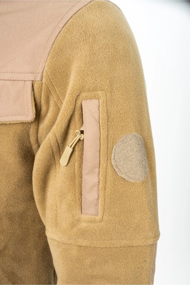 5 Pocket Fleece Coat Jacket with Pocket Flap