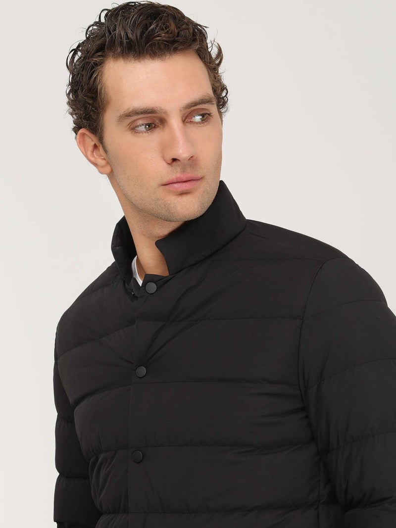 Black Regular Fit Sports Jacket