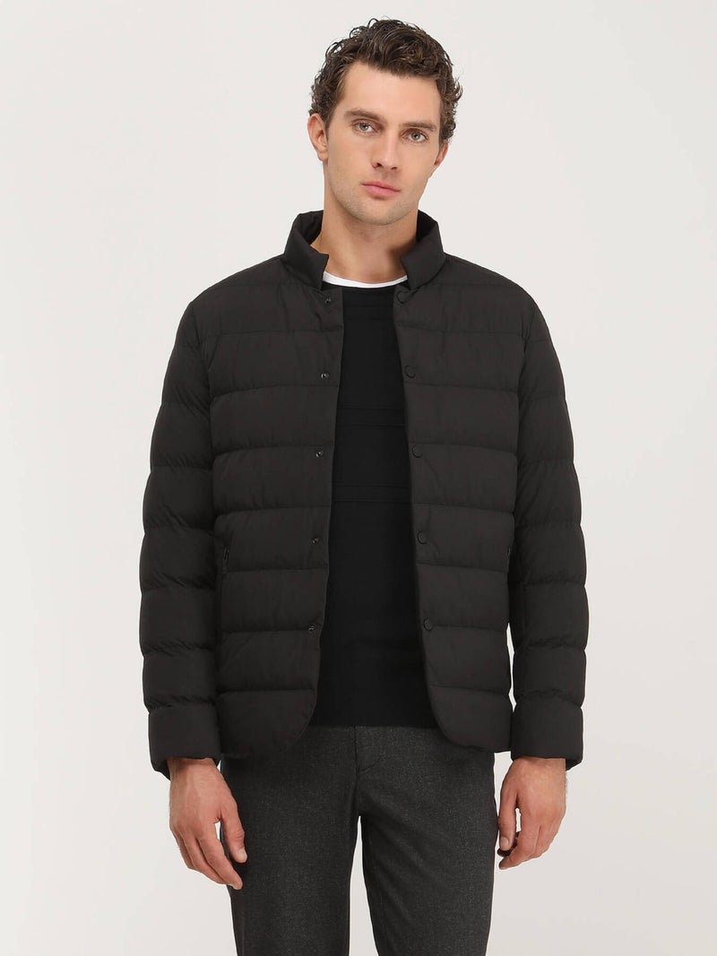 Black Regular Fit Sports Jacket