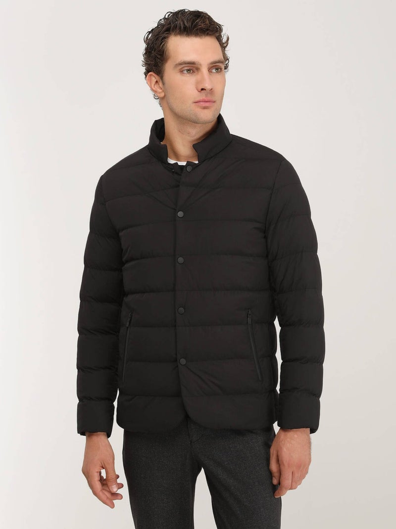 Black Regular Fit Sports Jacket