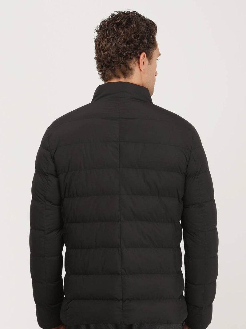 Black Regular Fit Sports Jacket