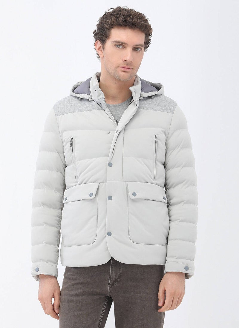 Light Gray Regular Fit Sports Jacket