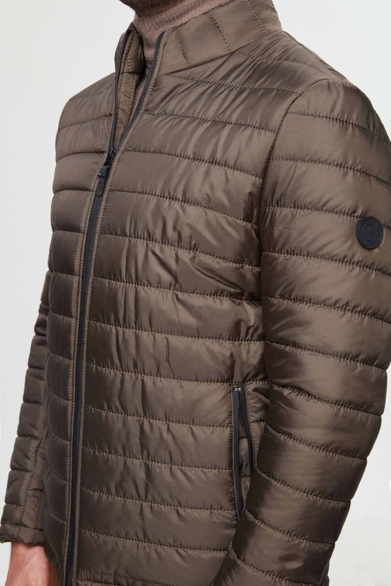 Ds Damat Slim Fit Khaki Windproof Fiber Filled Coat 3HF07ORT04262
