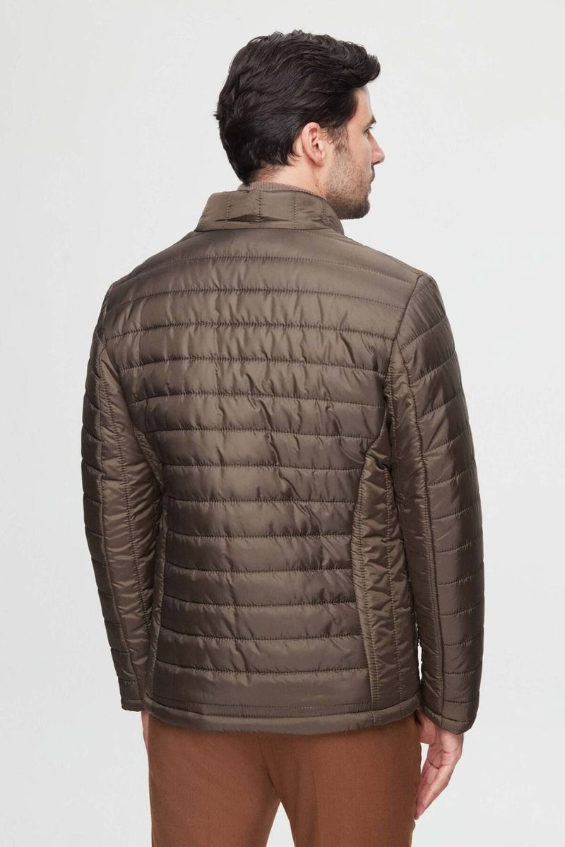 Ds Damat Slim Fit Khaki Windproof Fiber Filled Coat 3HF07ORT04262