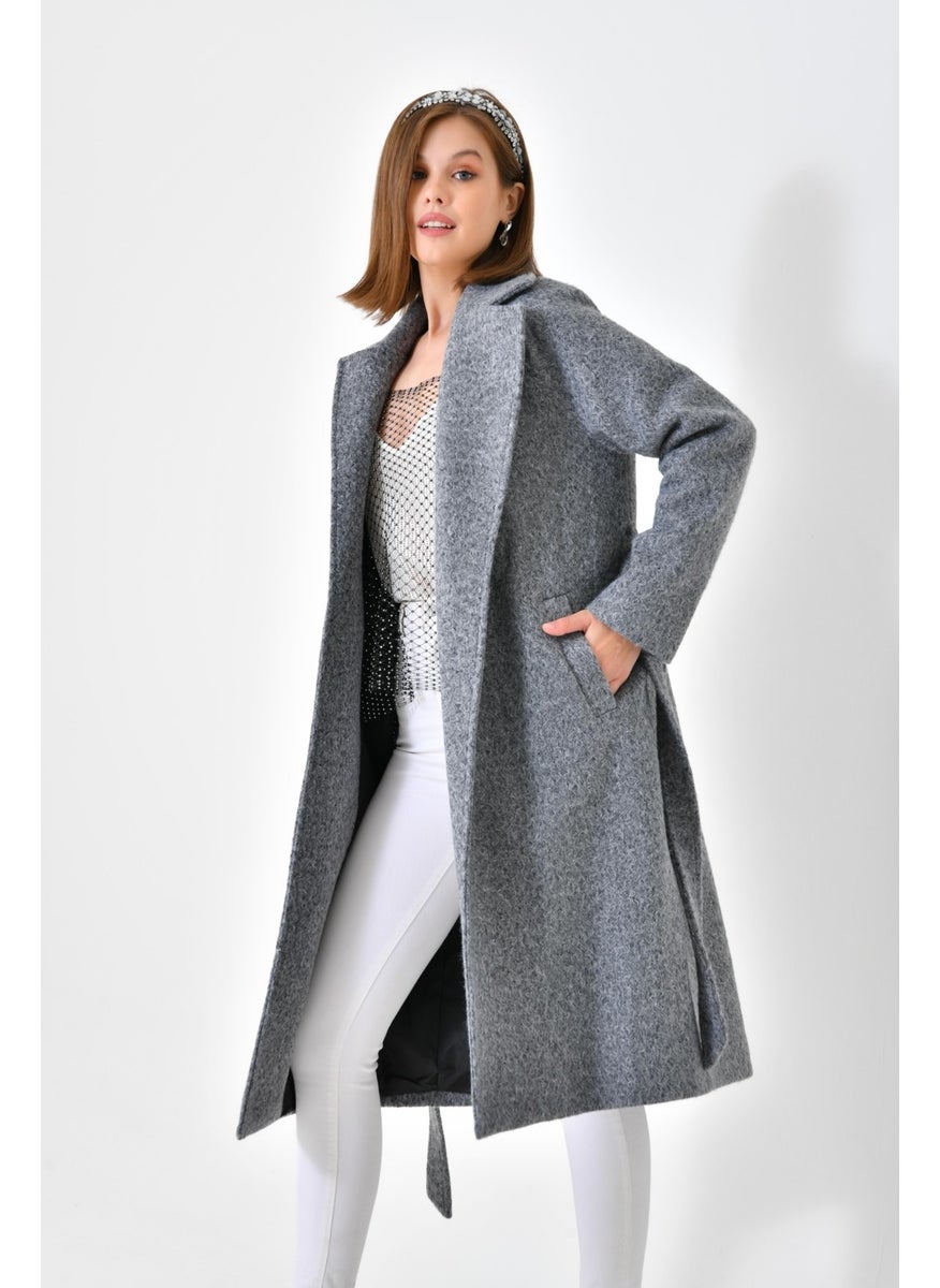 Ftz Women Women's Cashmere Coat Gray