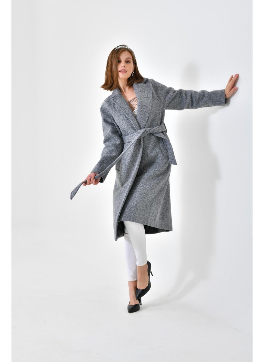 Ftz Women Women's Cashmere Coat Gray