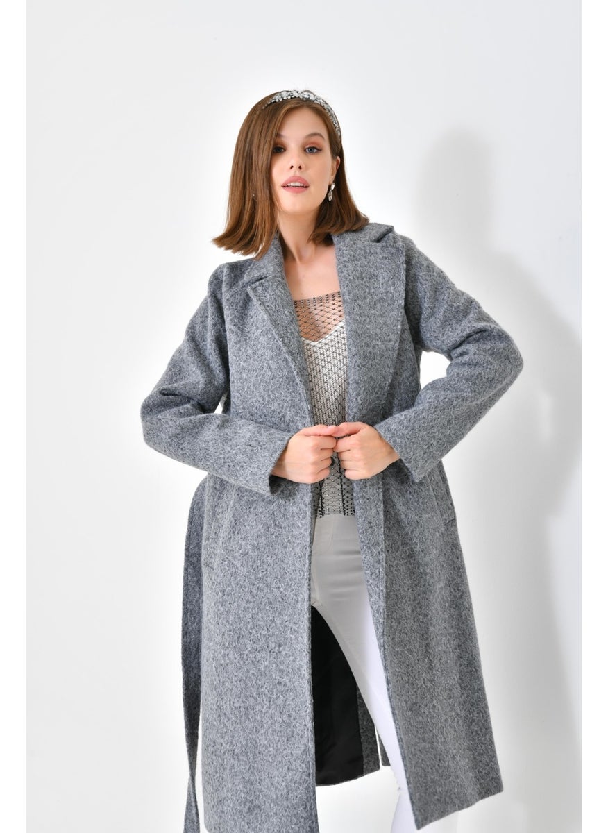 Ftz Women Women's Cashmere Coat Gray