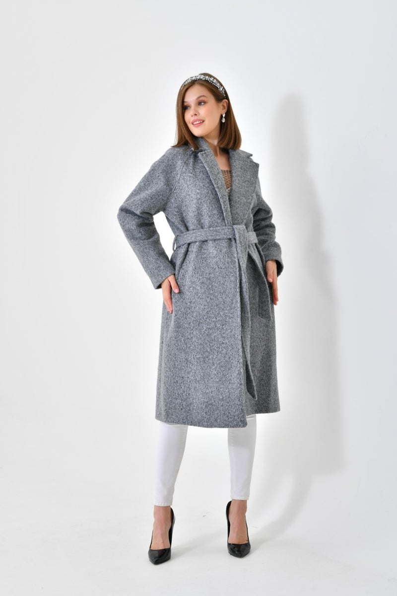 Ftz Women Women's Cashmere Coat Gray