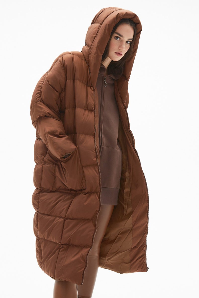 Loose Fit Hooded Inflatable Coat