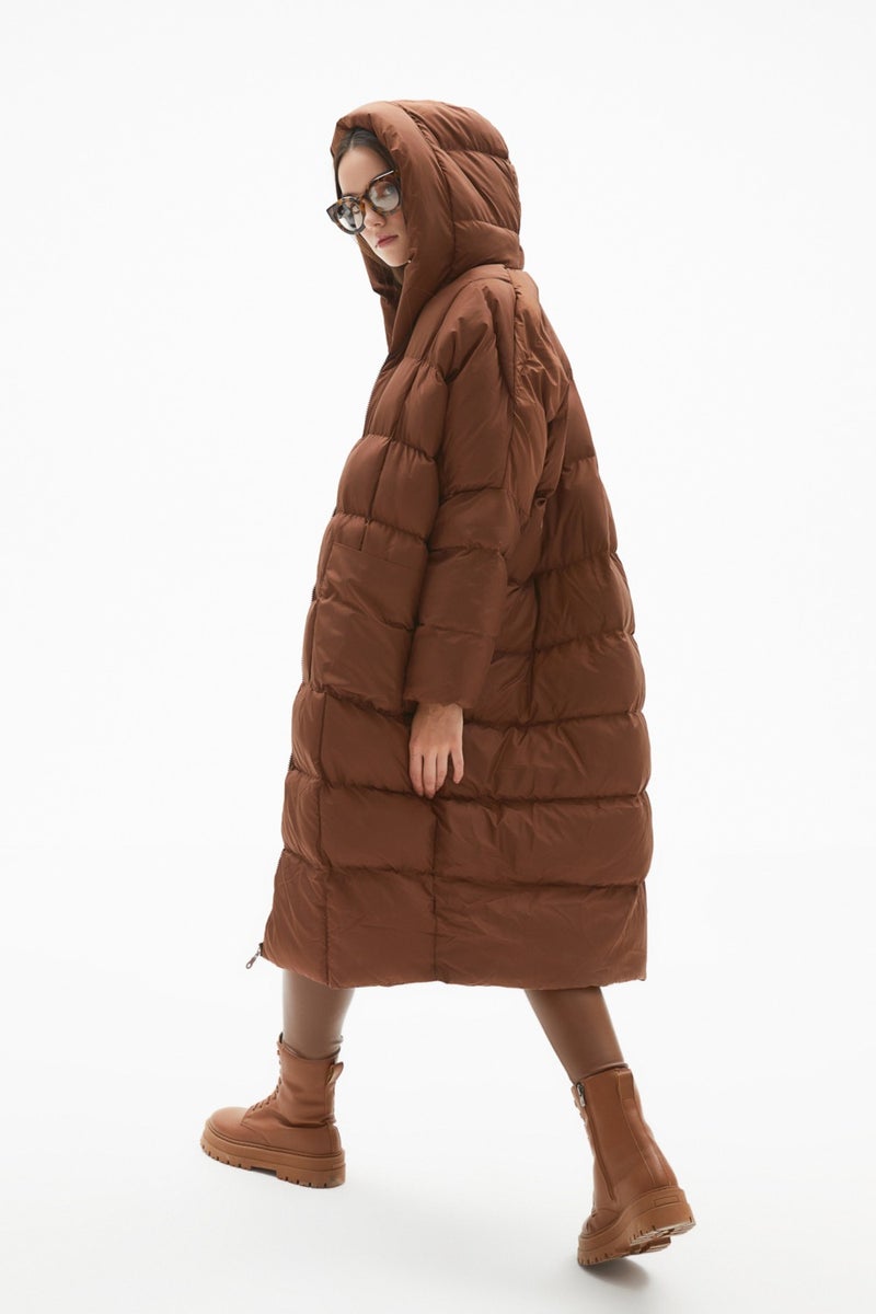 Loose Fit Hooded Inflatable Coat