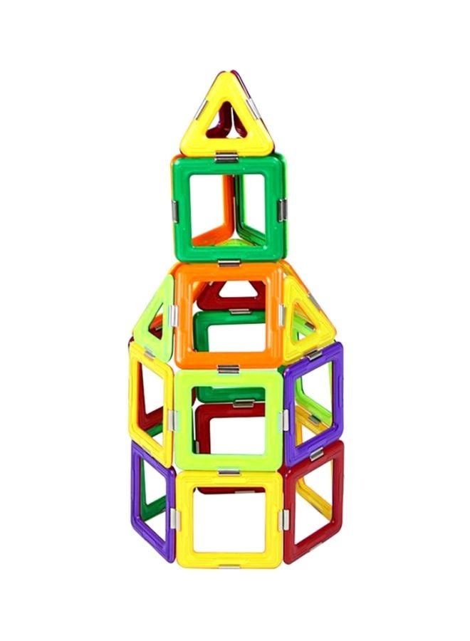 207-Piece Colourful Sturdy And Durable Geometrical Shaped Magnetic Building Blocks Toys Set 29x21x18cm