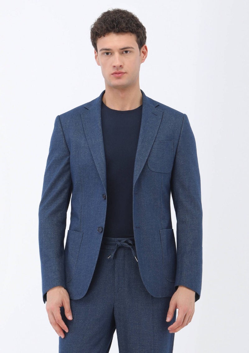 Indigo Plain Modern Fit Suit