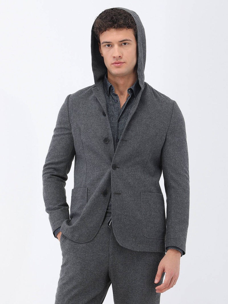 Anthracite Plain Modern Fit Wool Blend Suit