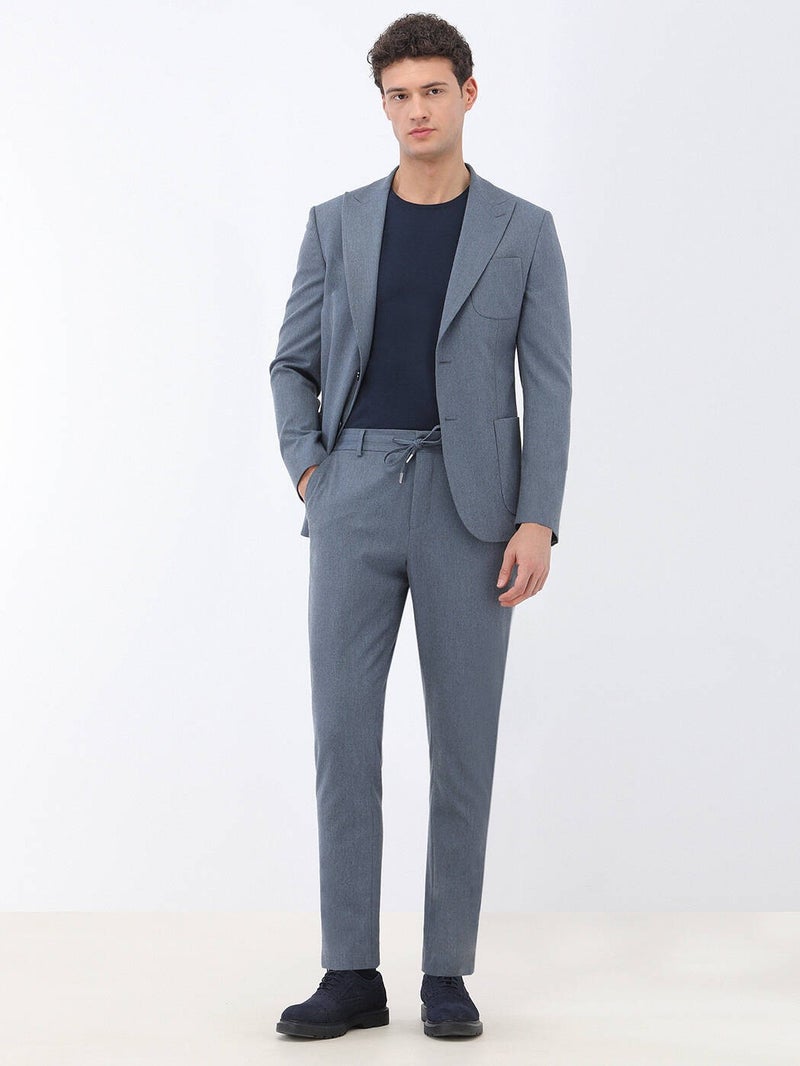 Blue Plain Modern Fit Suit