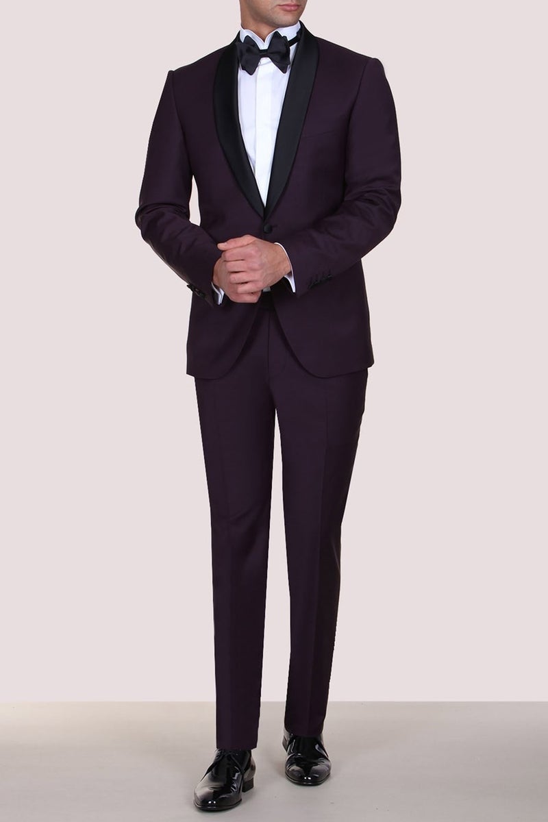 KİP Slim Fit Pleated Shawl Collar Tuxedo Suit