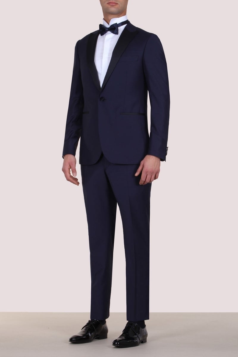 KİP Slim Fit Pleated Double Breasted Tuxedo Suit