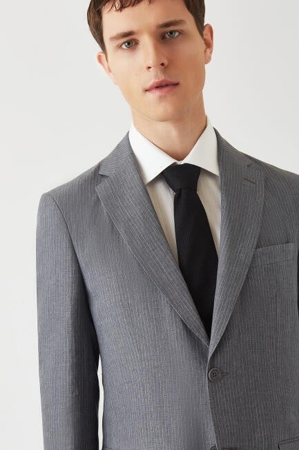 Men's Mono Collar 2 Button Double Slit Suit GRAY PTK22Y22125_D55