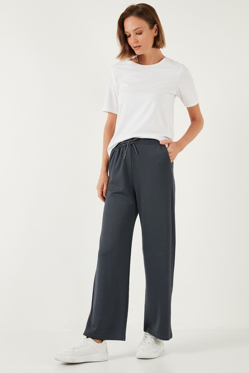 Stretch Wide Leg Regular Fit Oysho Fabric Sweatpants Women's Sweatpants 5865881