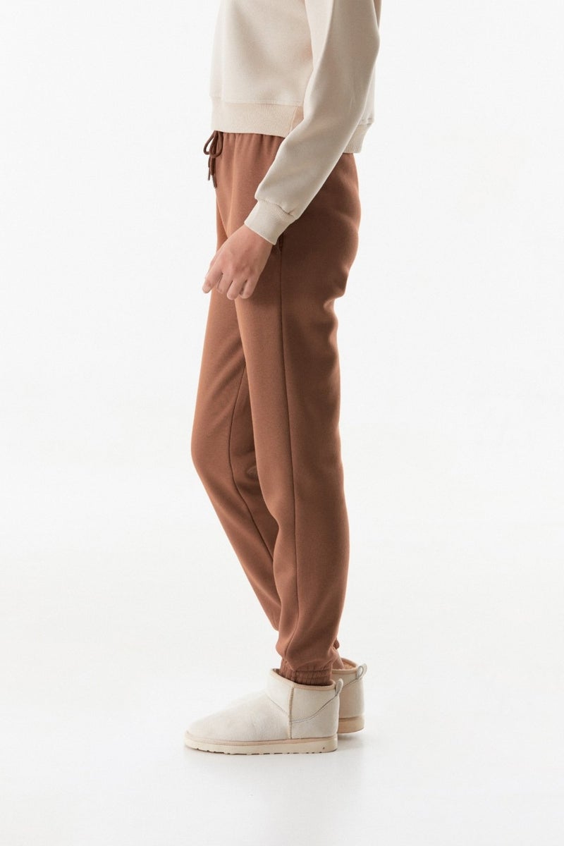 Basic Elastic Waist Pocket Jogger Sweatpants