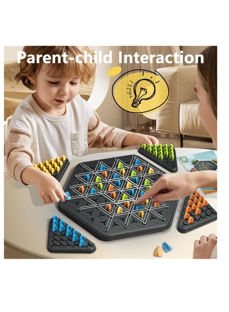Chain Triangle Chess Game, Triggle Board Game, Triggle Rubber Band Game, Triangle Chain Chess Game Set, Family Interactive Board Game, for Toddlers, Kids, Adults, Family, Party