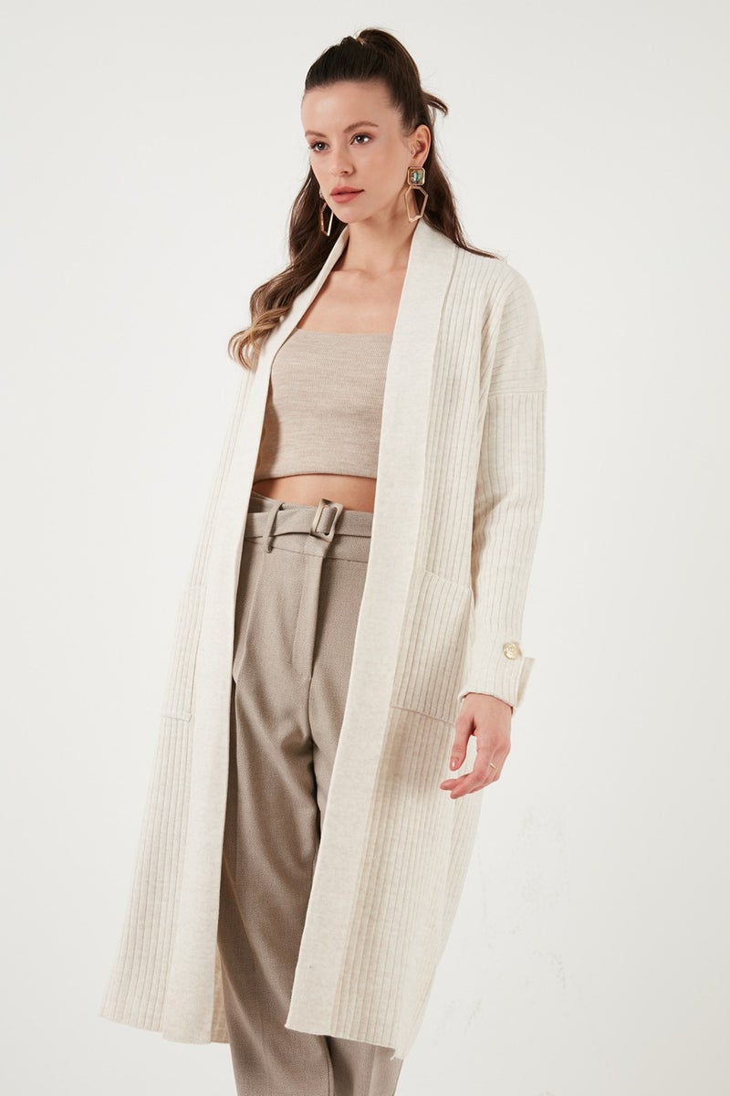 100% Acrylic Knitted Long Cardigan Women's Cardigan 4615212