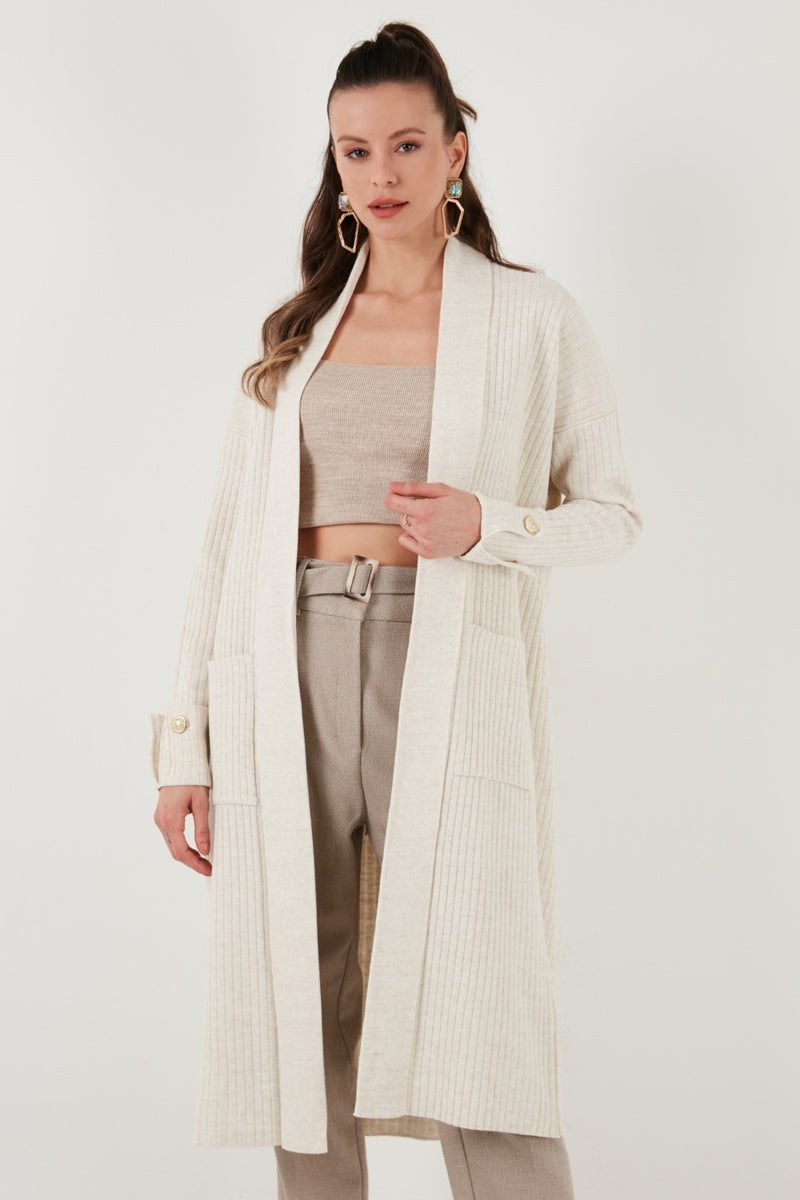 100% Acrylic Knitted Long Cardigan Women's Cardigan 4615212