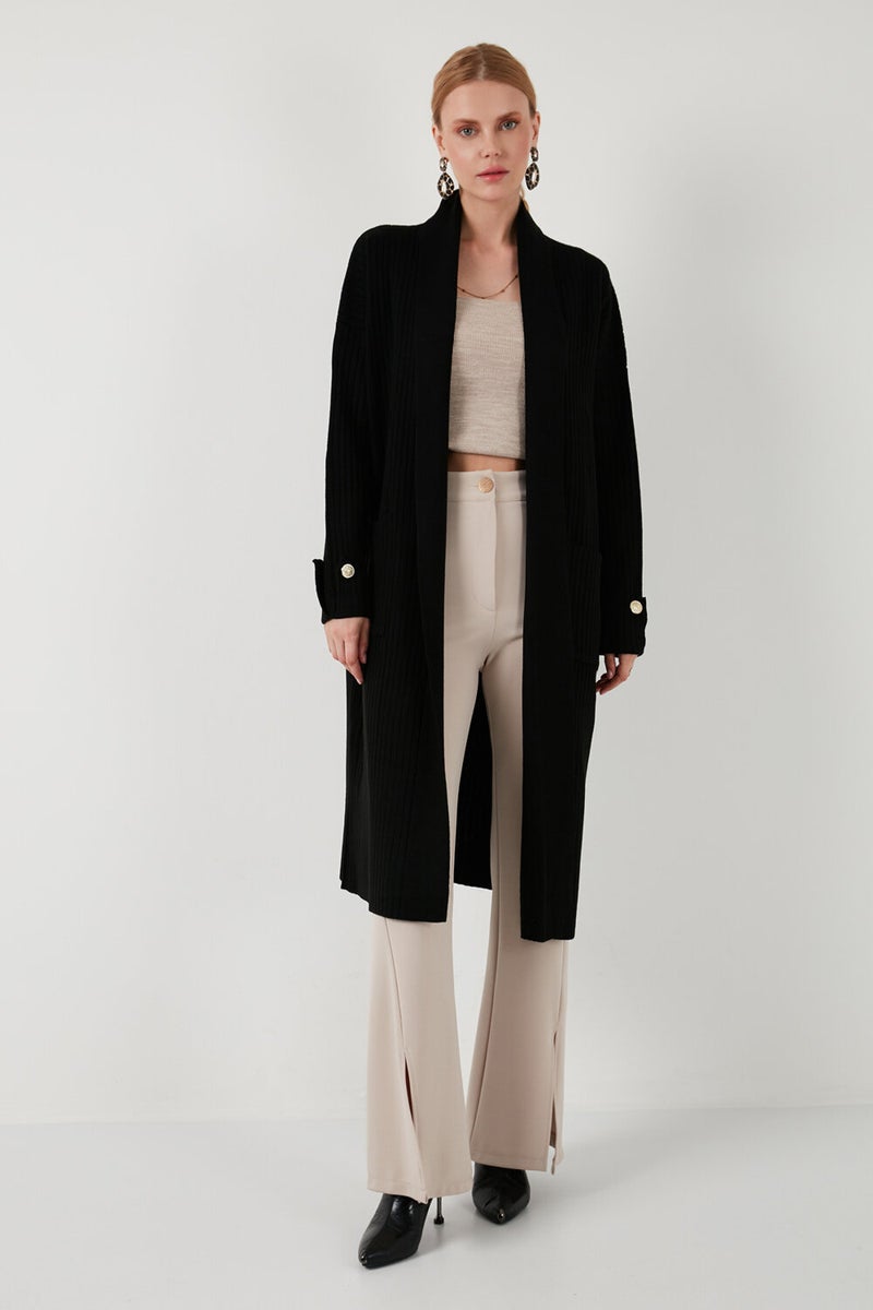 100% Acrylic Knitted Long Cardigan Women's Cardigan 4615212