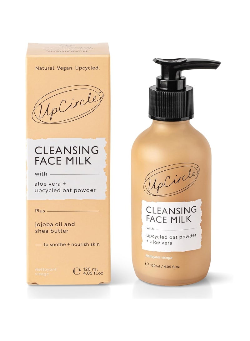 Cleansing Face Milk with Aloe Vera Oat Powder 120ml Cleansing Repairing Nourishing Skin Vegan Cruelty Free