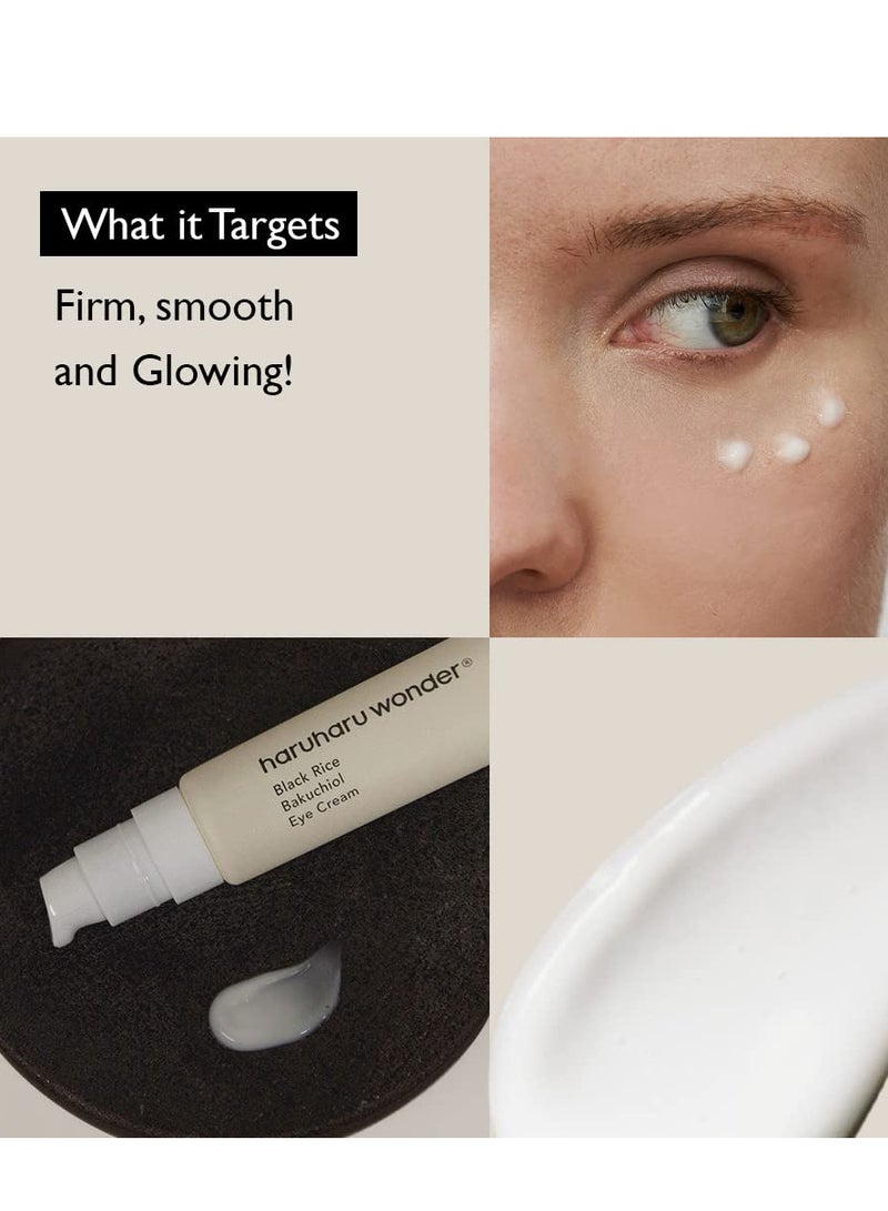 Black Rice Bakuchiol Eye Cream 20ml, Anti-Aging, Wrinkle Care, Natural Retinol Alternative